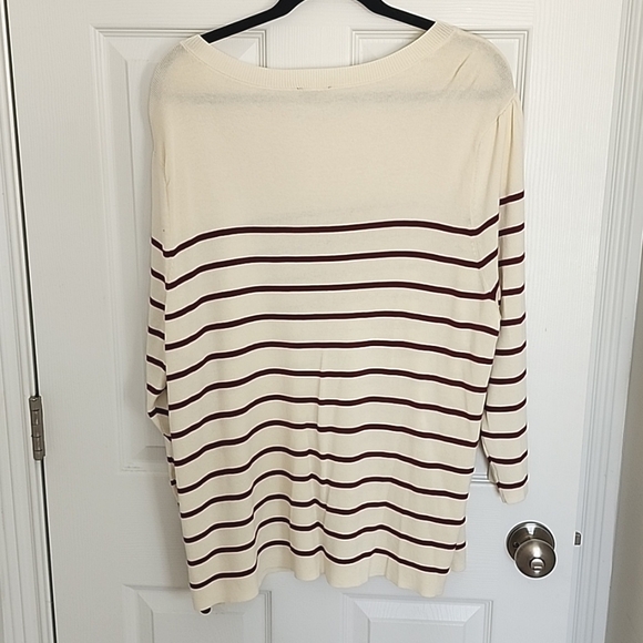 Talbots shoulder button striped sweater - Picture 5 of 6